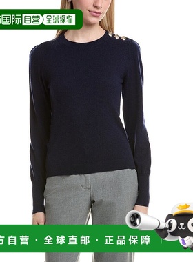 自营Bruno Magli Button Shoulder Wool & Cashmere-Blend Sweate