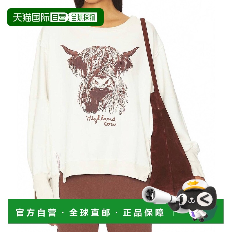 自营free peopleGraphic Camden Sweatshirt In Cow Combo - cow