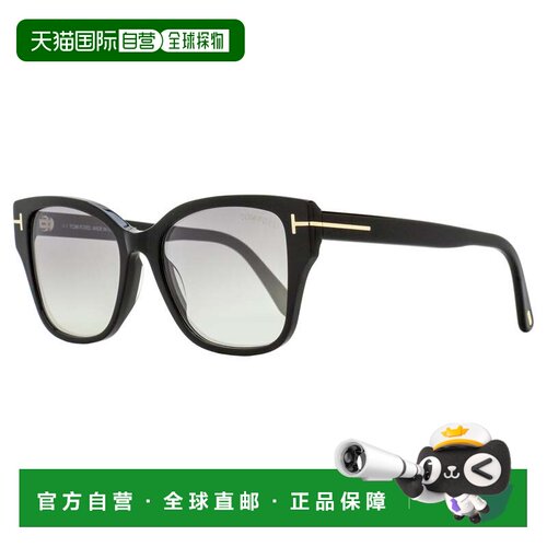 自营Tom Ford女式Elsa太阳镜TF1108 01C黑色55mm-01C 美国奥莱直