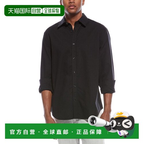 自营7 For All Mankind Clean Front Shirt - black 美国奥莱直发