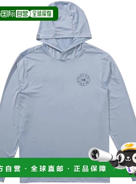自营Salty Crew Watermark Hoodie Mens Blue Fog Stretch Long S