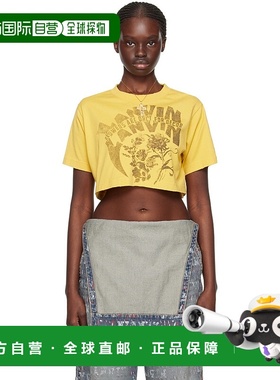 1h可退 香港直邮潮奢 Lanvin 朗雯 女士 黄色 Future 联名 T 恤 R