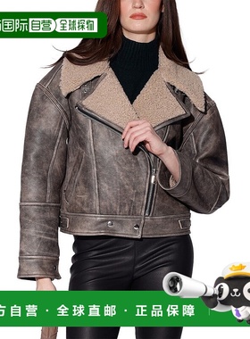 自营Walter Baker Richie Shearing夹克-黑色 美国奥莱直发