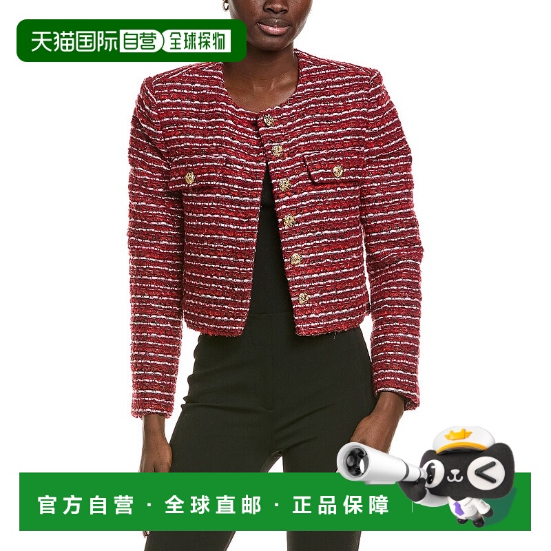 自营Endless Rose Tweed Wool-Blend Jacket - red 美国奥莱直发