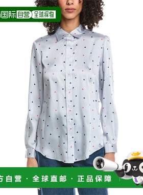 自营Jones New York Printed Shirt - blue 美国奥莱直发