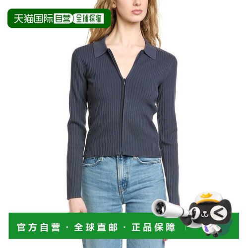 自营Splendid Frankie Two Zip Sweater - Blue 毛衣美国直发奥莱