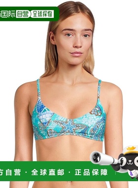 自营Seafolly La Mer Bralette Bra Women Aquatic Blue Stretch