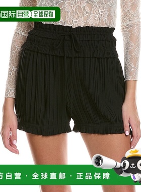 自营 3.1 Phillip Lim 褶皱短裤 - 黑色 美国奥莱直发短裙