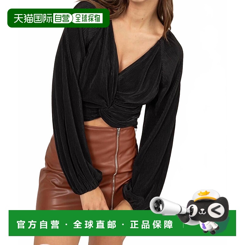 自营hyfveTwist Blouse In Black - black 美国奥莱直发