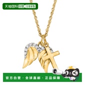 Simons 克拉黄金十字架和天使之翼吊坠项链带钻石口 Ross 自营