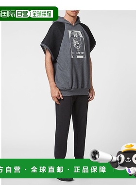 自营plein sport无袖连帽衫 Tiger - 深灰色 美国奥莱直发卫衣