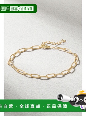 1h可退 香港直邮潮奢 Mateo 女士 Paperclip Chain 14K 黄金手链