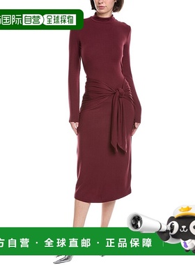 自营Walter Baker Celeste Midi连衣裙-红色 美国奥莱直发