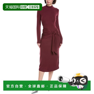 自营Walter Baker Celeste Midi连衣裙-红色 美国奥莱直发