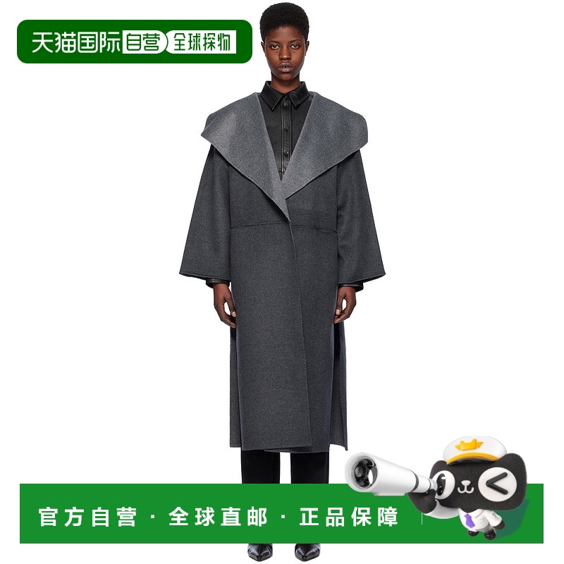 1h可退 香港直邮潮奢 TOTÊME 女士 灰色 Two-Tone 大衣 234WRO885