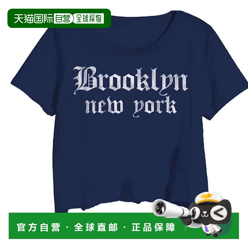 自营 prince peterWomen's Brooklyn Old English Cropped Tee In