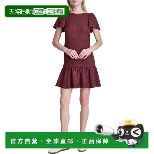 自营DKNY空中飞人连衣裙-红色 美国奥莱直发