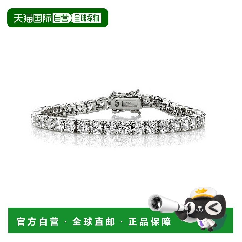 自营 GENEVIVE 纯银立方氧化锆网球手链 - 银白色 美国奥莱直发,饰品/流行首饰/时尚饰品新,手镯,淘宝优惠券,粉丝福利购,淘宝优惠卷