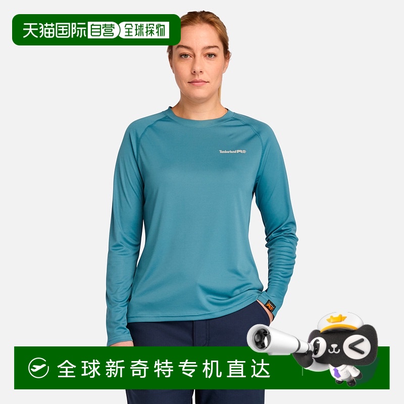 自营 女士 Timberland PRO 吸汗运动长袖 T 恤 - bluestone 美国