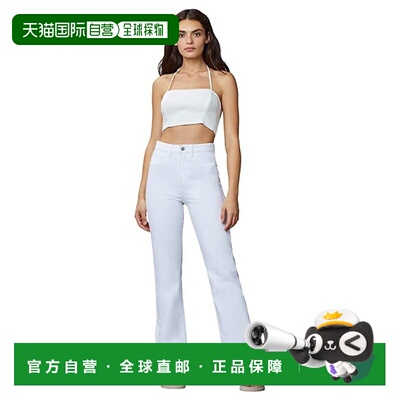 自营Women's DL1961 Emilie Jeans White High Rise Side Slit St