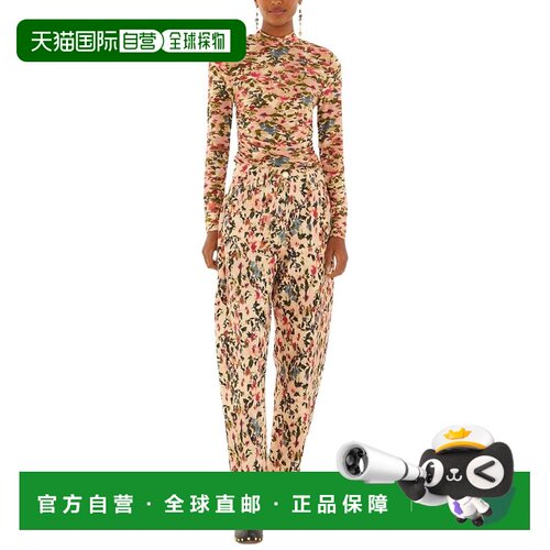 自营FARM Rio Tiny Flowers粉红色帆布气球裤-红色 美国奥莱直发