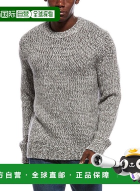 自营Vince Homespun Marl Wool-Blend Crewneck Sweater - grey