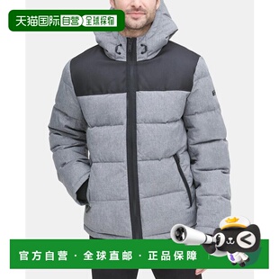 1h可退 【美国直邮】DKNY 男士拼接防寒保暖棉服外套 男装 羽绒服