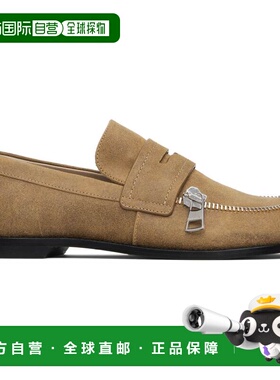 1h可退 香港直邮潮奢 J.W. Anderson 男士 黄褐色 Biker Moccasin