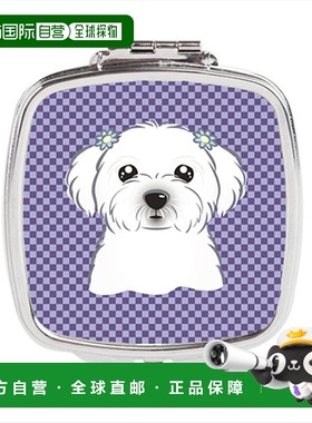 自营 Carolines Treasures BB1134SCM 紫色格纹马耳他小镜子正品