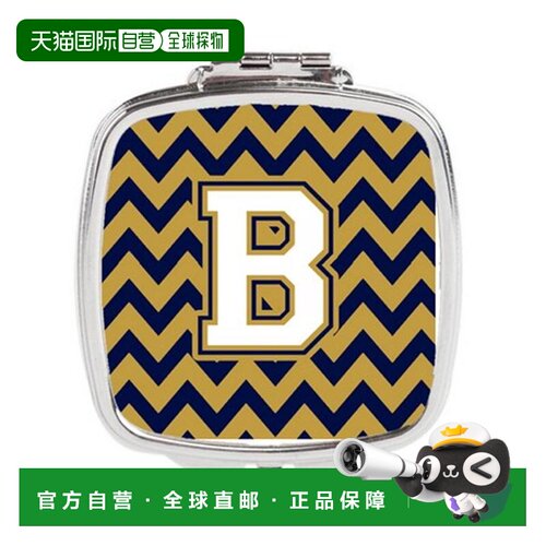 自营Carolines Treasures CJ1057-BSCM 字母 B 雪佛龙海军蓝正品