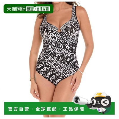 自营 miraclesuit黑白钢圈连体泳衣 - 黑白 美国奥莱直发