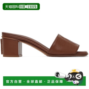香港直邮潮奢 棕色压花凉鞋 MaxMara 女士 23452 麦斯玛拉 1h可退