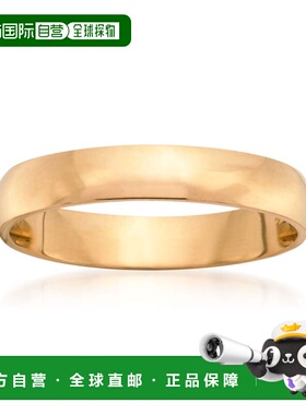 自营 Ross-Simons 男士 4 毫米 14 克拉黄金结婚戒指 - 黄色 美国