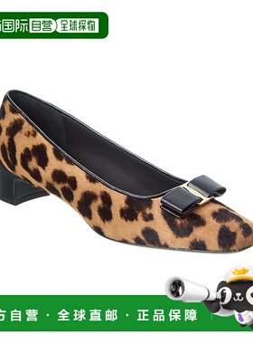 自营salvatore ferragamo菲拉格慕Rirri磨砂泵-棕色 美国奥莱直发