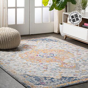 jonathan y Lorena Ornate Boho Medallion Area Rug - 浅灰色/深