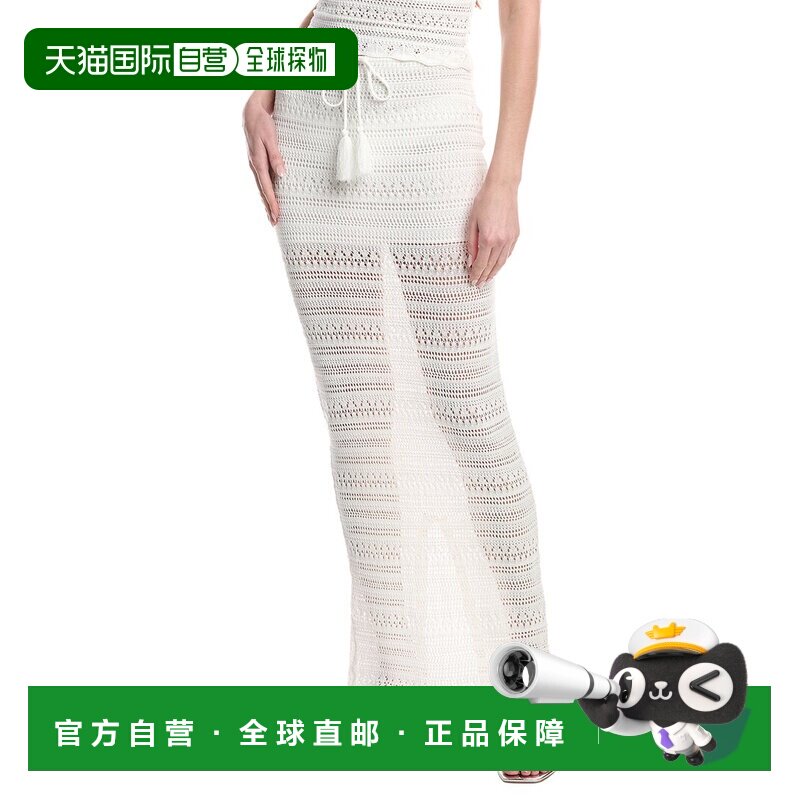 自营PQ Swim Crochet Long Skirt - white 美国奥莱直发长裙图片