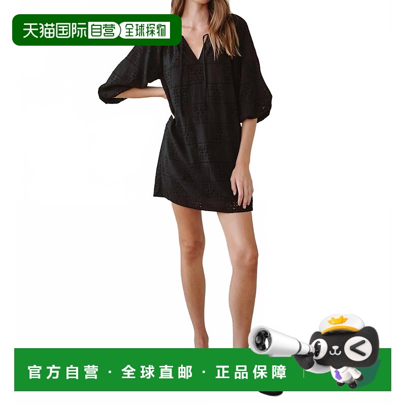 自营bella dahlPullover Puff Sleeve Dress In Black - black 美