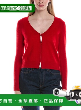 自营philosophy V-Neck Cropped Cashmere Cardigan - pink 美国