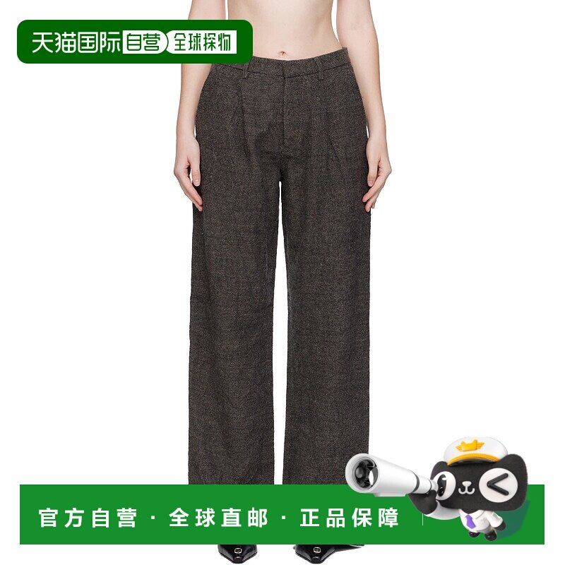 1h可退 香港直邮潮奢 R13 女士 灰色 Wide Leg 长裤 R13WR462R581