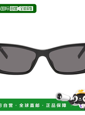 1h可退 香港直邮潮奢 Gucci 古驰 女士 黑色 G String 太阳镜 GG1