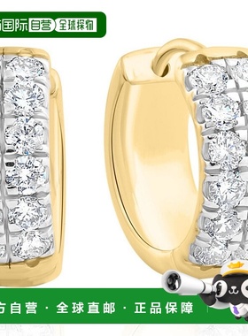 自营 pompeii31 1/4 克拉实验室培育黄金钻石圈，高 14.55 毫米 -