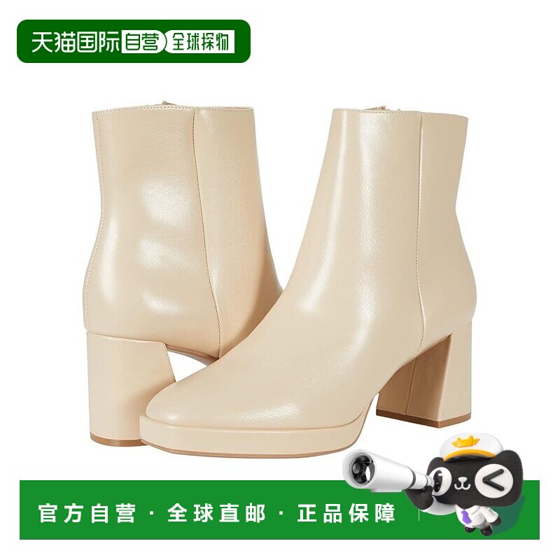 自营chinese laundry中式洗衣道奇靴女式奶油色软拉链脚踝靴JOBB6