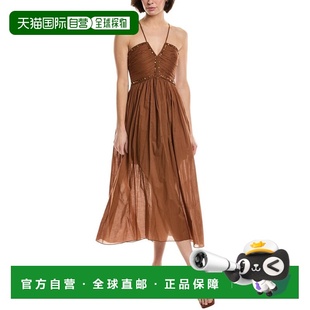自营A.L.C. Rumi Midi Dress - brown 美国奥莱直发