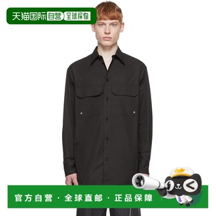 Sander 吉尔 桑达 1h可退 黑色翻领衬衫 Jil 男士 香港直邮潮奢