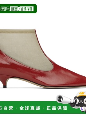 1h可退 香港直邮潮奢 The Row 女士 米色 & 红色踝靴 F1581SL1