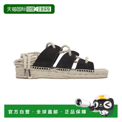 自营Freda Salvador Lucy皮革凉鞋-黑色绒面革 美国奥莱直发