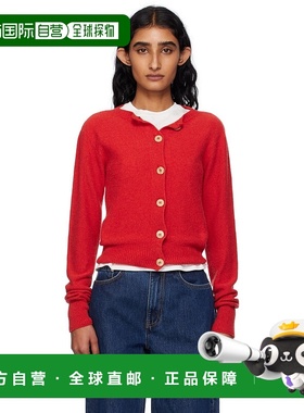 1h可退 香港直邮潮奢 Baserange 女士 红色 Tier 开衫 PUTCRCAU25