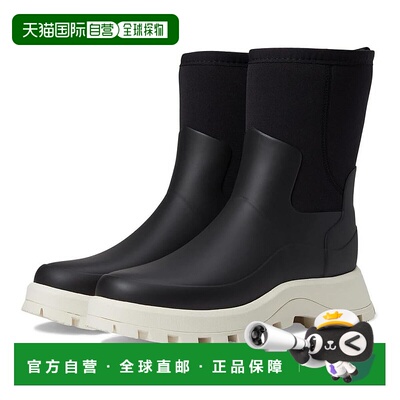 自营 Hunter Womens City Explorer Short Neoprene Boots - Blac