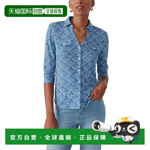 Brynn blue Linen Top 美国奥莱直发 Blend 自营J.McLaughlin