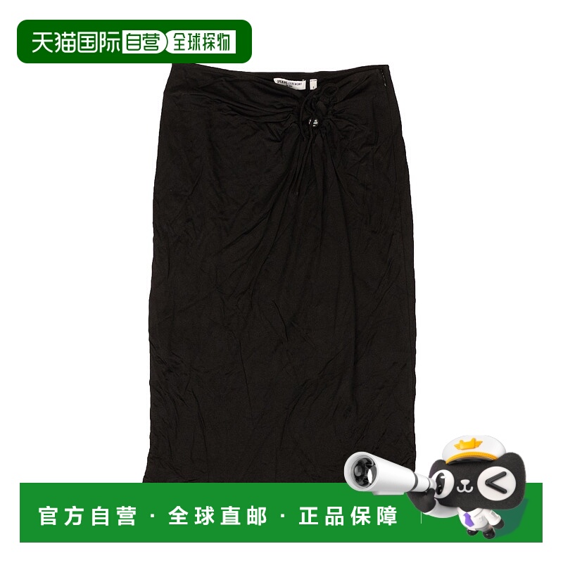 自营 opening ceremony黑色涤纶钥匙孔喇叭裙 - 图案 美国奥莱直